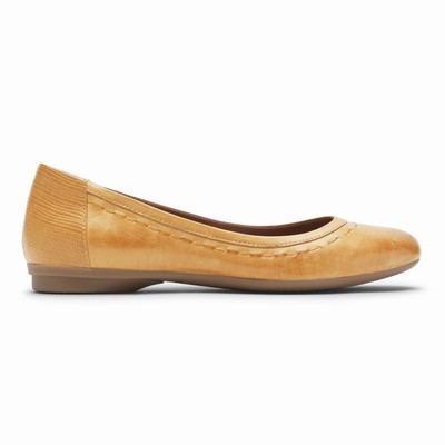 Flats Rockport Cobb Hill Maiika Ballet Mulher Amarelas PT-15984